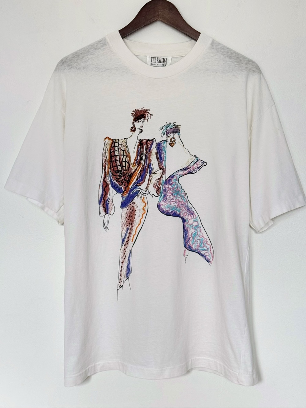 Vintage Beaded Tee Tshirt 80s 90s The Prisma Collection Ladies Graphic